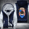 American PUG DOG Fleece Hoodies Jacket