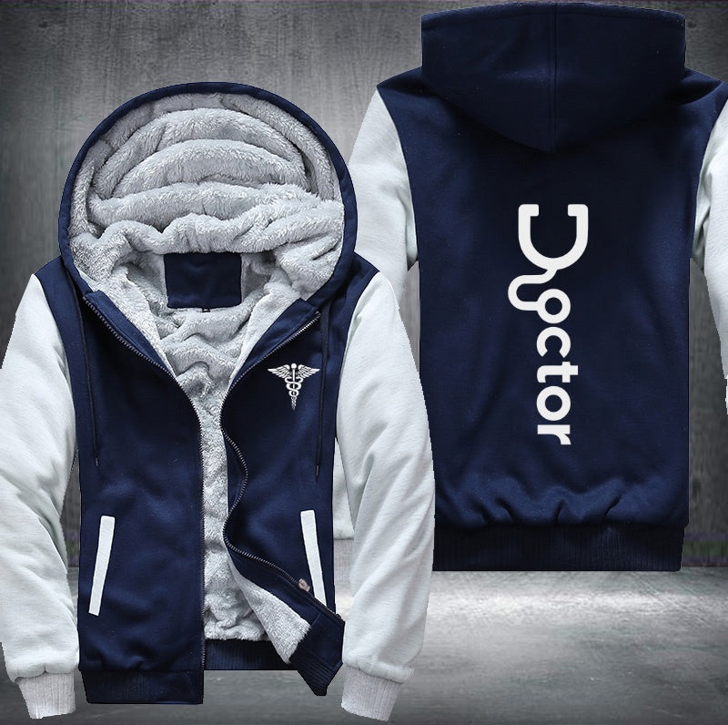 Doctor printed Fleece Hoodies Jacket