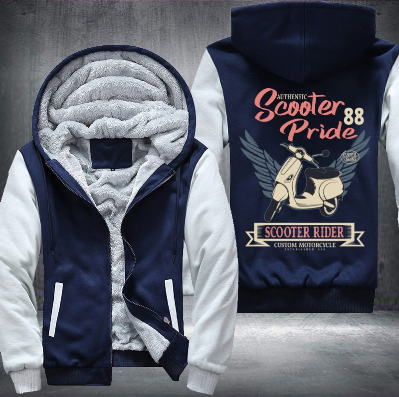 Scooter rider Fleece Hoodies Jacket