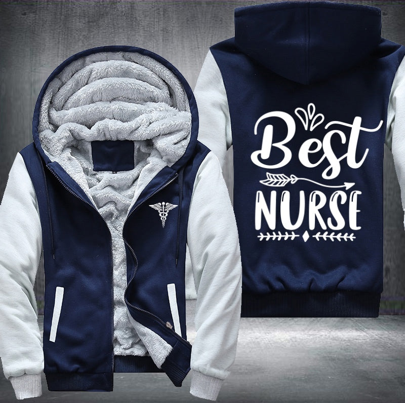 Best Nurse design printed Fleece Hoodies Jacket