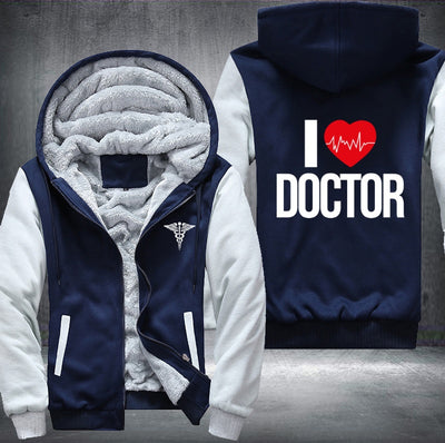 I love doctor printed Fleece Hoodies Jacket