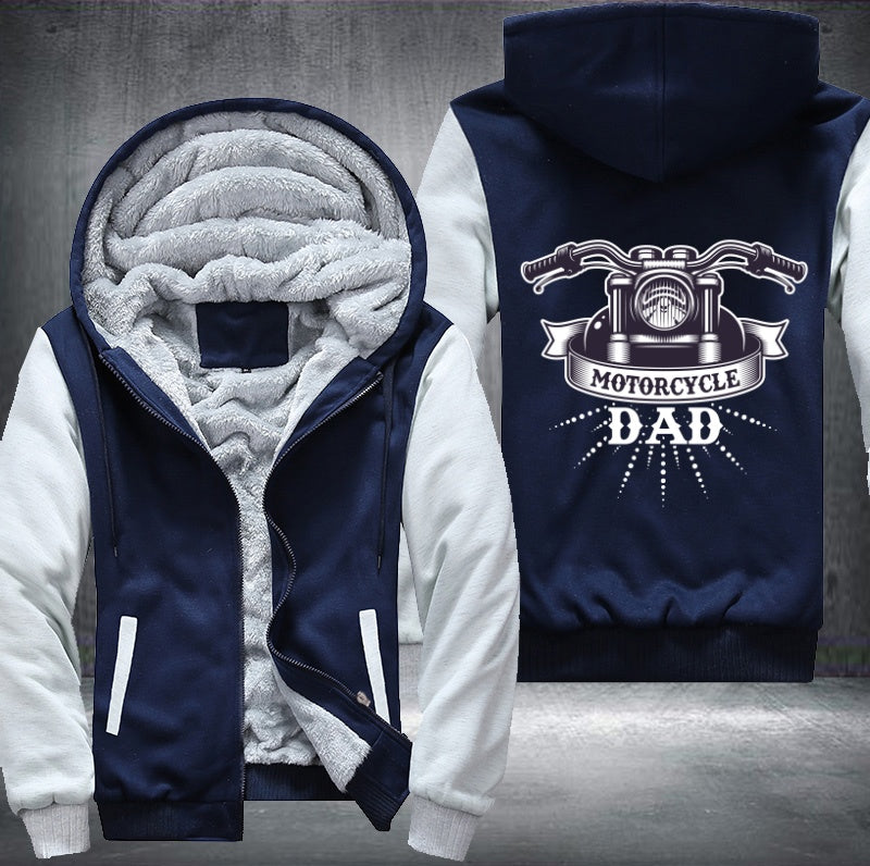 Motorcycle Dad Fleece Hoodies Jacket