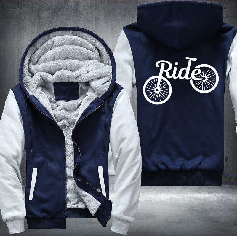 Bicycle Ride Fleece Hoodies Jacket
