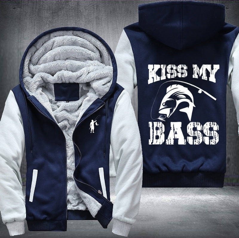 Kiss my bass Fleece Hoodies Jacket