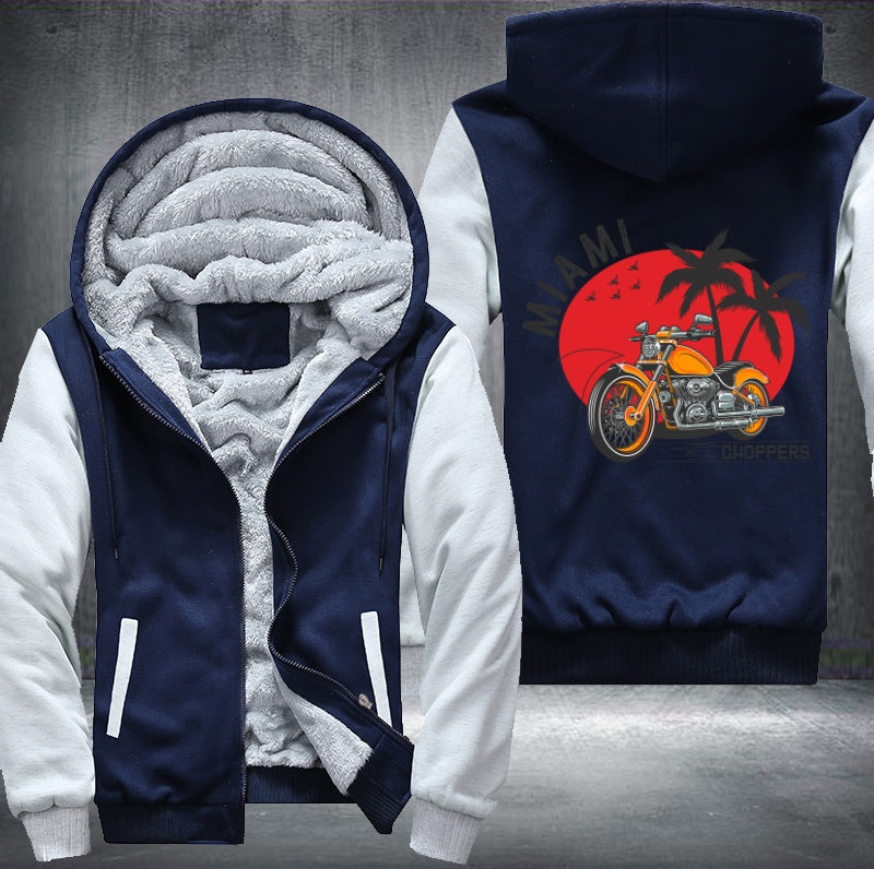 Miami motorcycle Fleece Hoodies Jacket