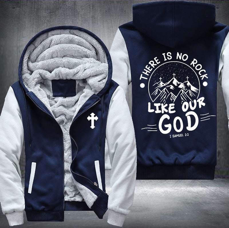 There is no rock like our god Fleece Hoodies Jacket