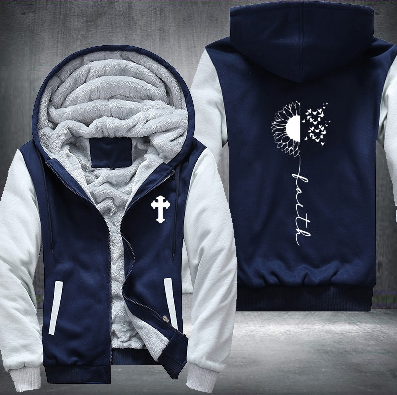 Sunflower faith Fleece Hoodies Jacket