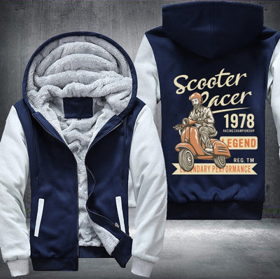 Scooter racer 1978 legend Fleece Hoodies Jacket