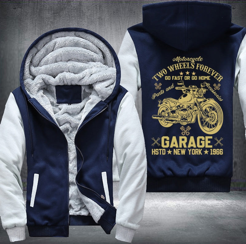 Two wheels forever Fleece Hoodies Jacket