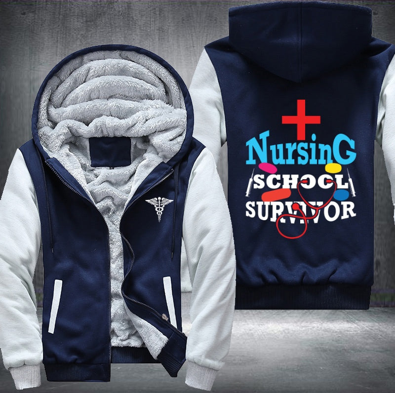 Nursing school survivor Fleece Hoodies Jacket