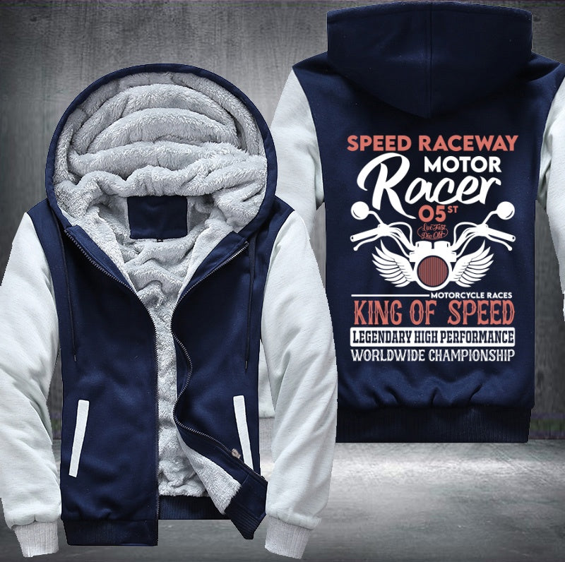 Speed raceway motor racer Fleece Hoodies Jacket