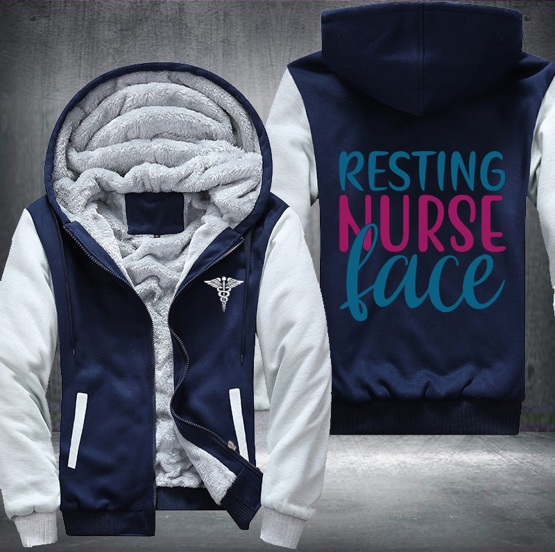 Resting nurse face Fleece Hoodies Jacket