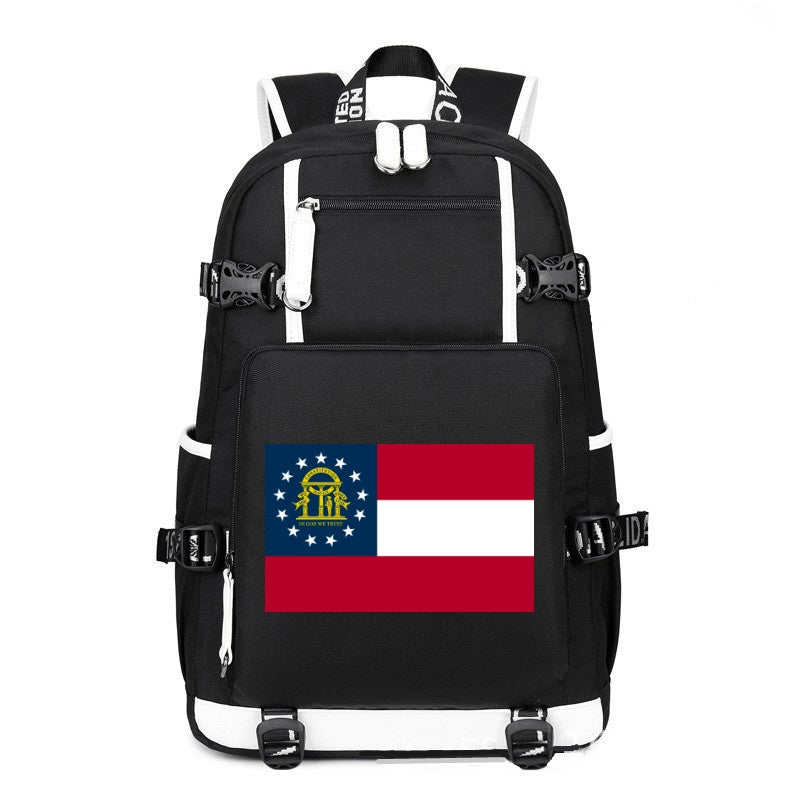 Flag of Georgia_(U.S._state) printing Canvas Backpack