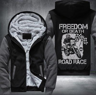 Freedom of death road race Fleece Hoodies Jacket