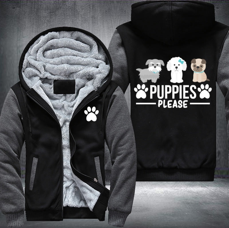 PUPPIES Please Fleece Hoodies Jacket