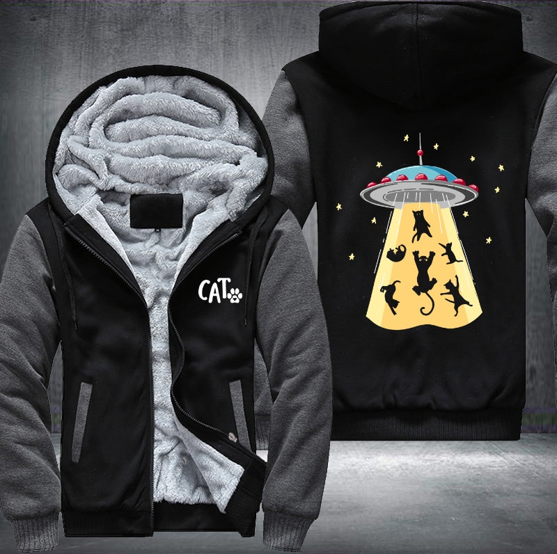 CAT UFO Fleece Hoodies Jacket