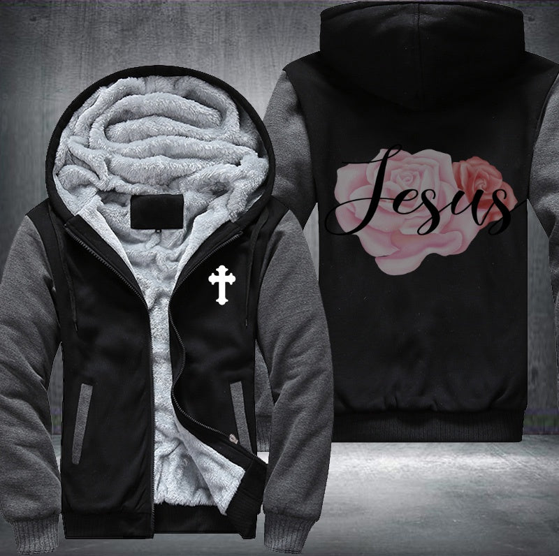 Jesus rose Fleece Hoodies Jacket