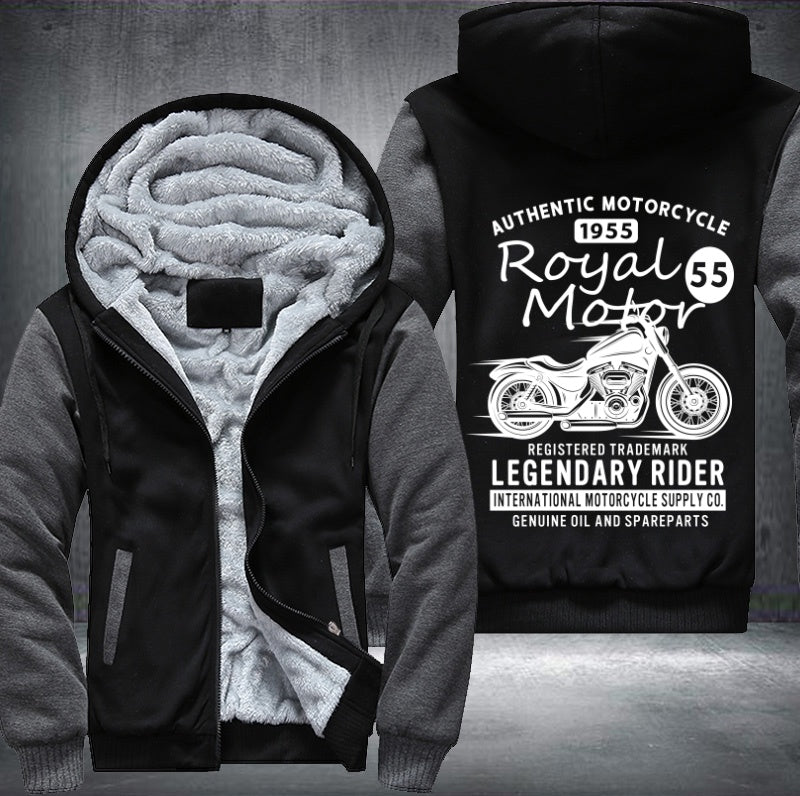Authentic motorcycle 1955 royal motor Fleece Hoodies Jacket