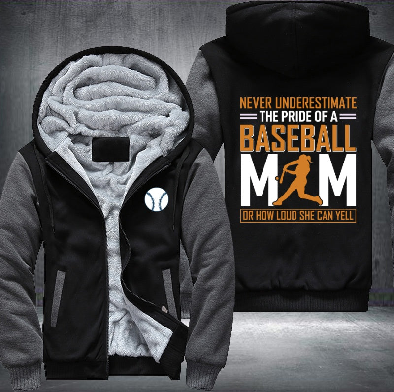 The pride of baseball mom Fleece Hoodies Jacket