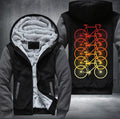 Colorful bicycle Fleece Hoodies Jacket