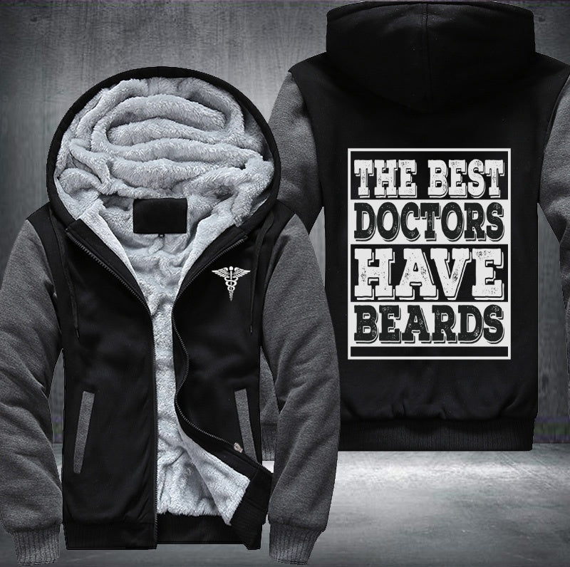The best doctor have beards Fleece Hoodies Jacket