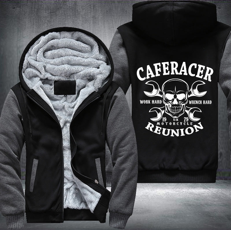 Caferacer motorcycle reunion Fleece Hoodies Jacket