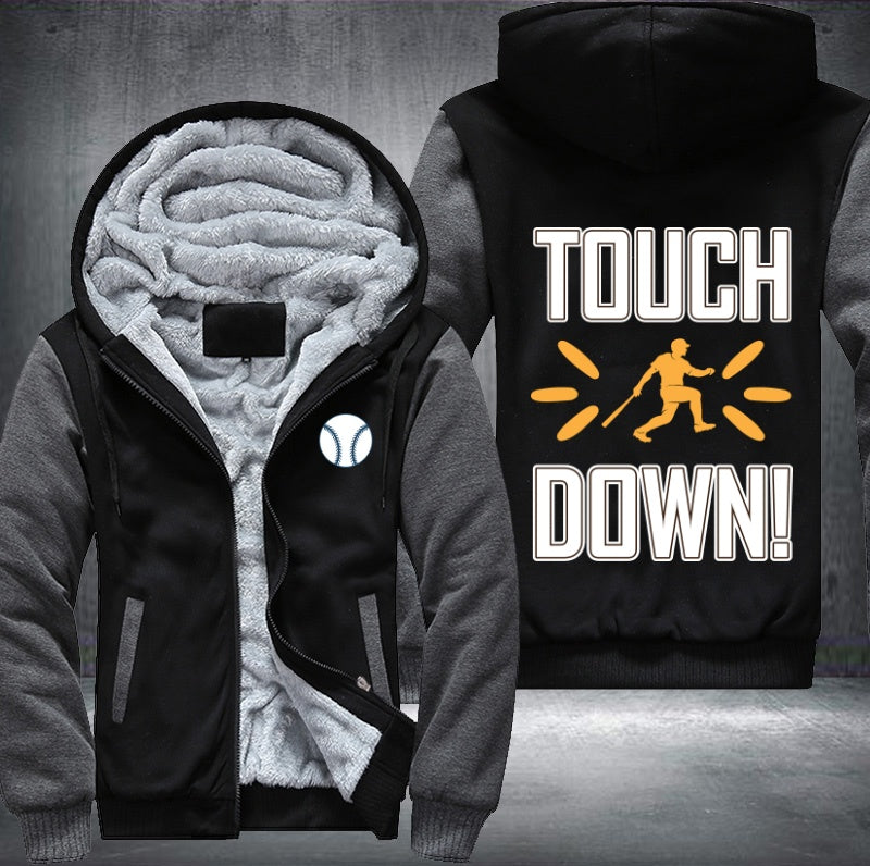 Baseball touch down Fleece Hoodies Jacket