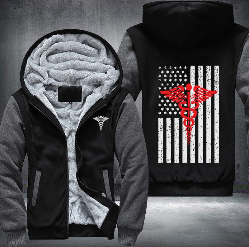 American doctor Fleece Hoodies Jacket