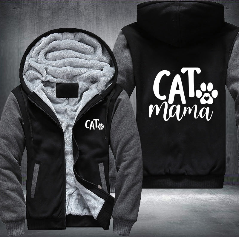 CAT mama Fleece Hoodies Jacket