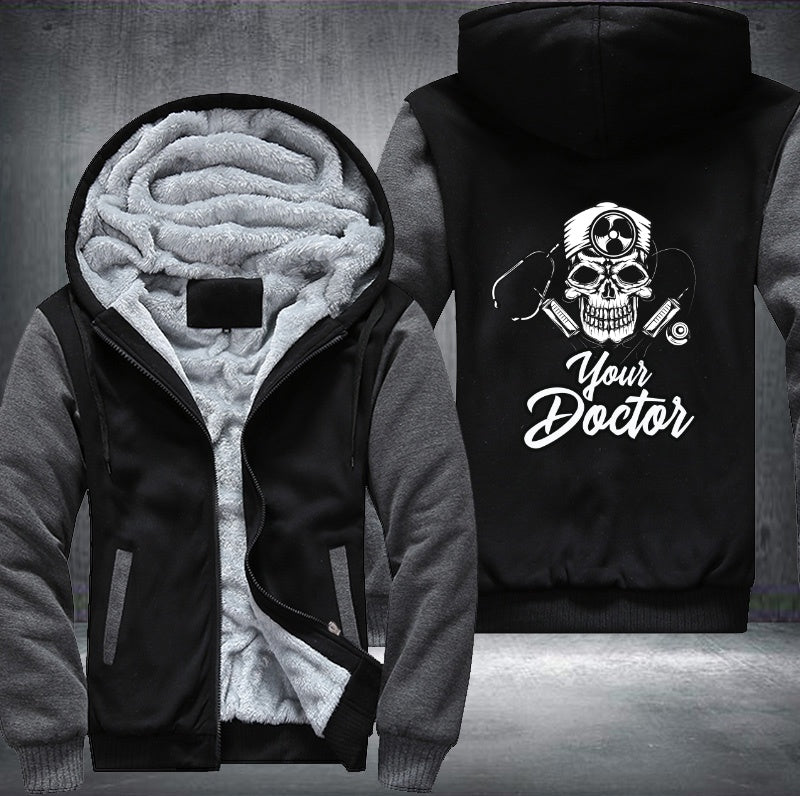Skull your doctor Fleece Hoodies Jacket