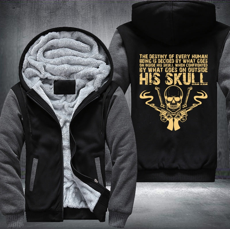 His Skull Fleece Hoodies Jacket