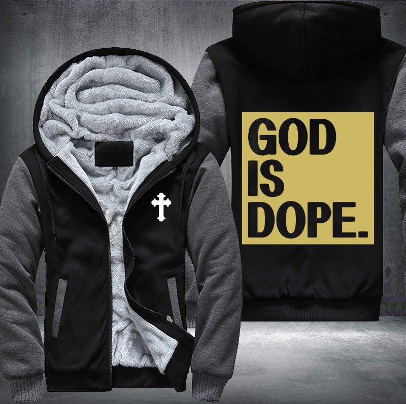 God is dope Fleece Hoodies Jacket