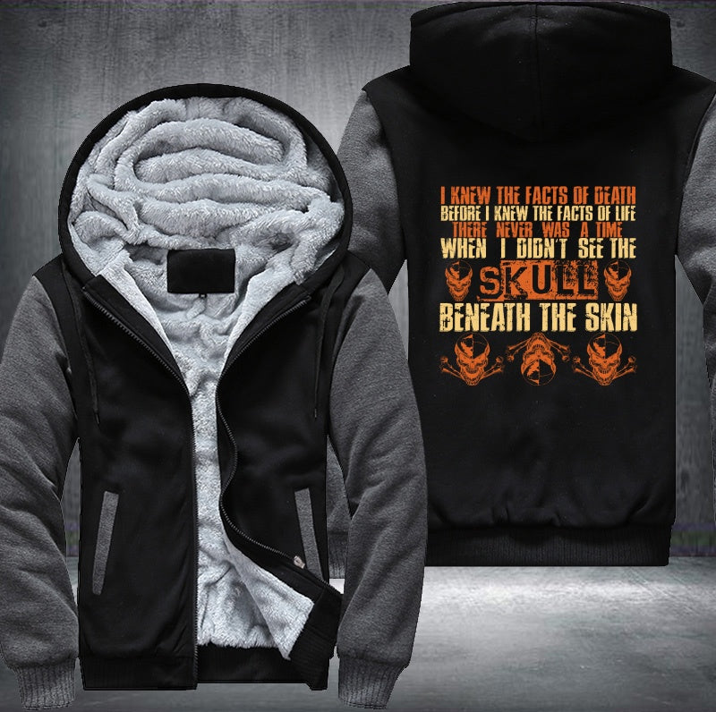 Skull Beneath The Skin Fleece Hoodies Jacket