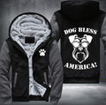 Dog bless America Fleece Hoodies Jacket