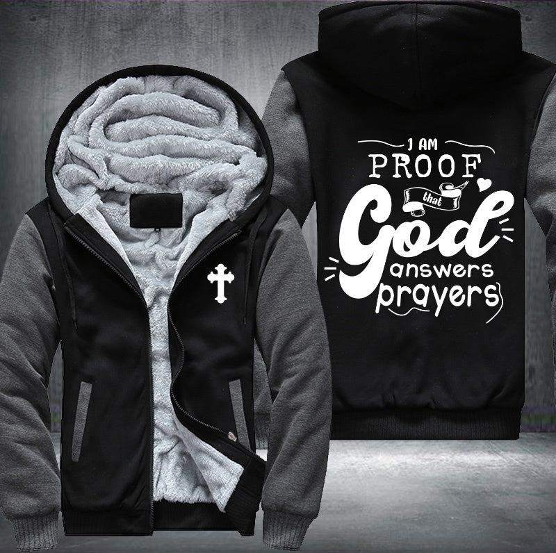 I am proof that god answer prayers Fleece Hoodies Jacket