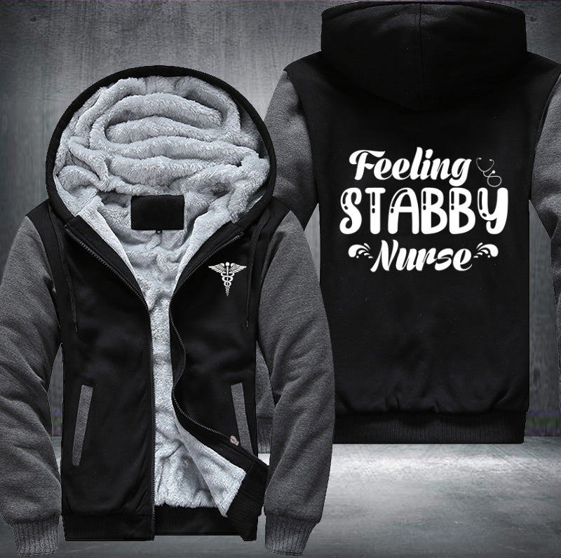Feeling stabby nurse printed Fleece Hoodies Jacket