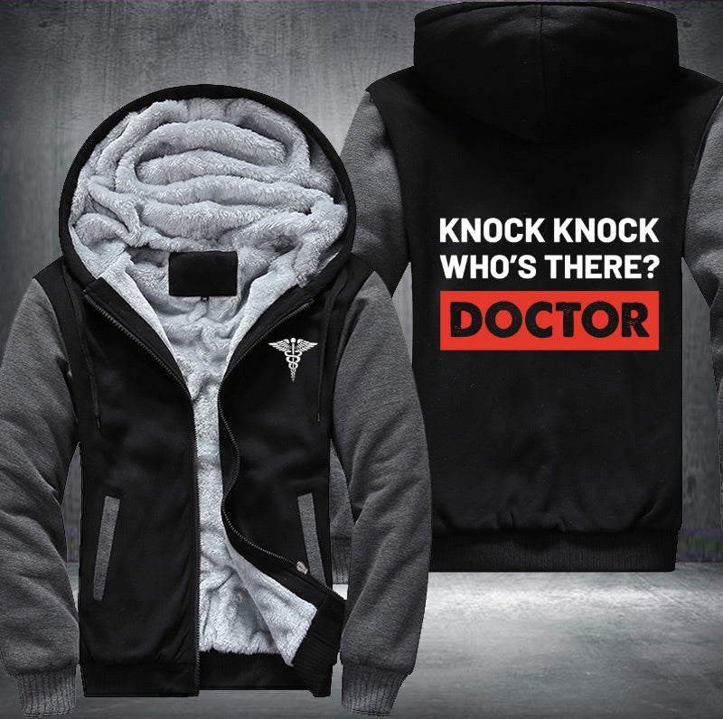 Knock Knock Who's there DOCTOR Fleece Hoodies Jacket