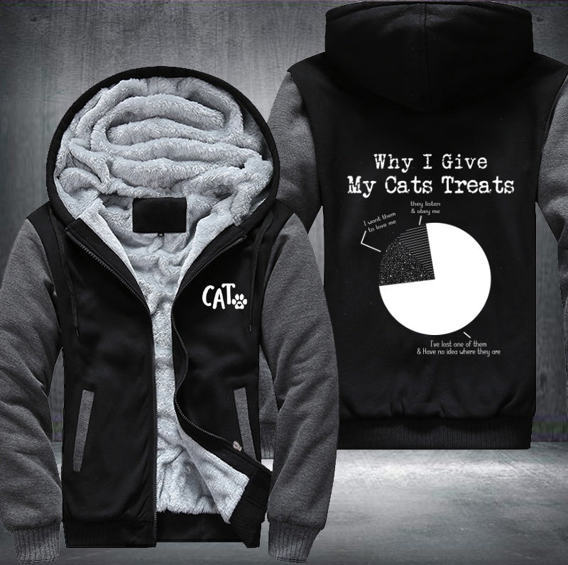 Why I Give My Cats Threats Fleece Hoodies Jacket