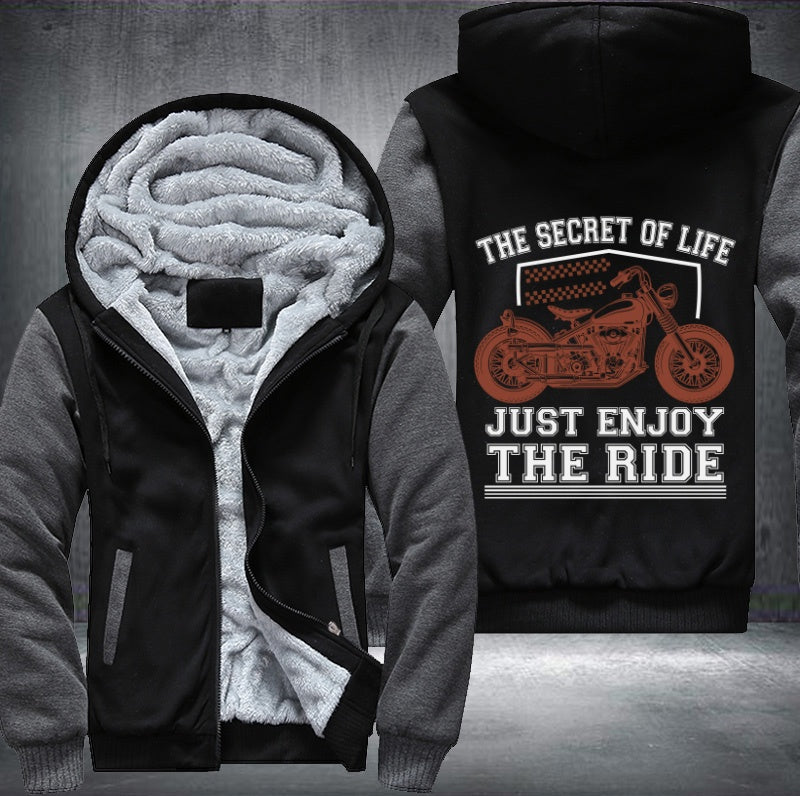 The secret of life just enjoy the ride Fleece Hoodies Jacket