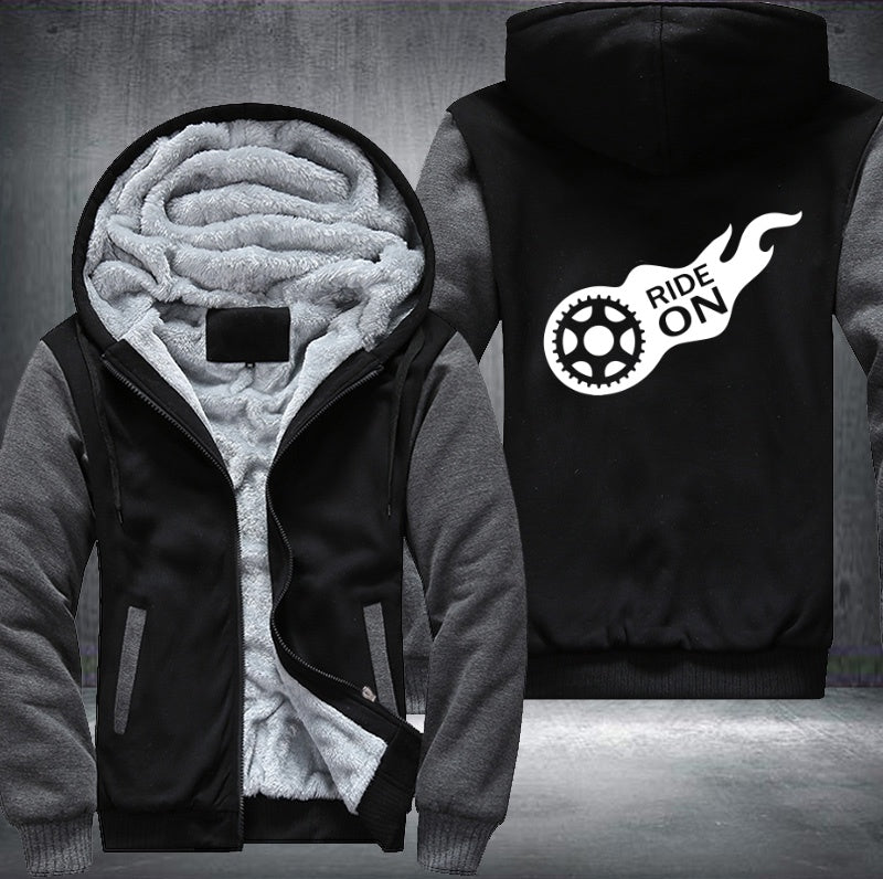 RIDE ON Fleece Hoodies Jacket