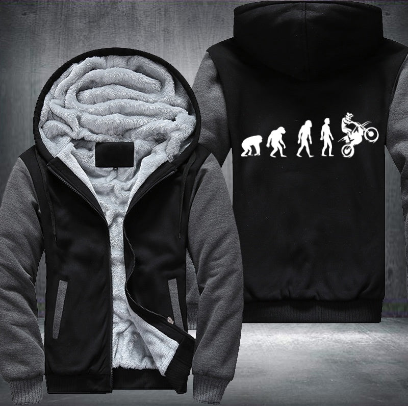Evolution of rider Fleece Hoodies Jacket