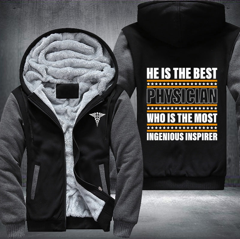 He is the best physician who is the most ingenious inspirer Fleece Hoodies Jacket