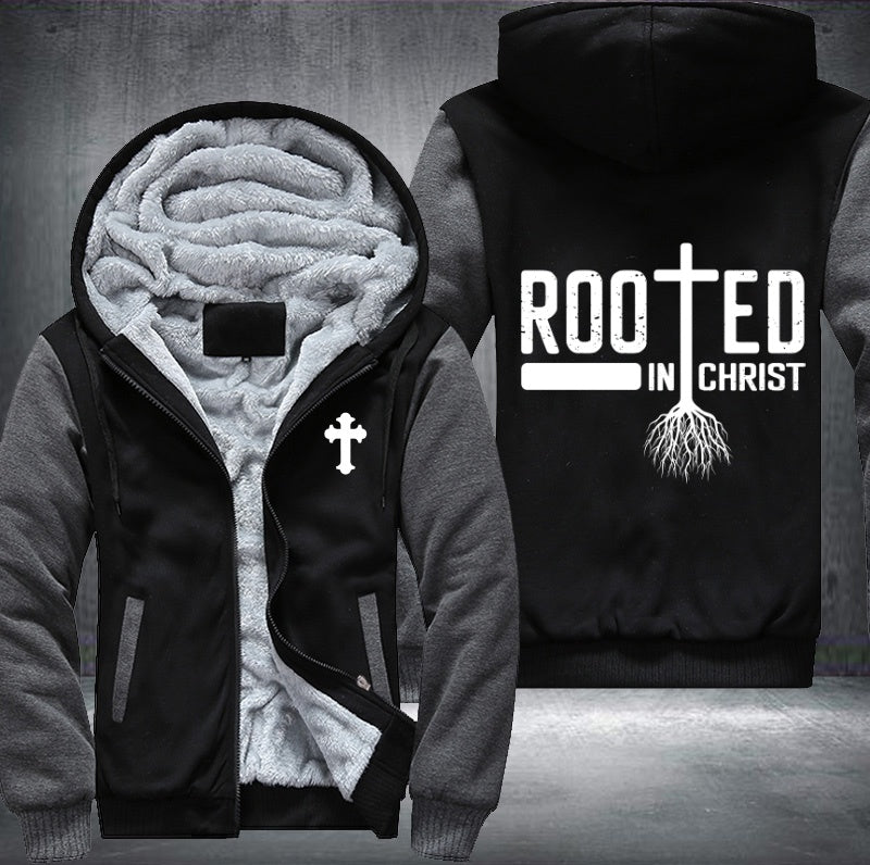 Rooted in christ Fleece Hoodies Jacket