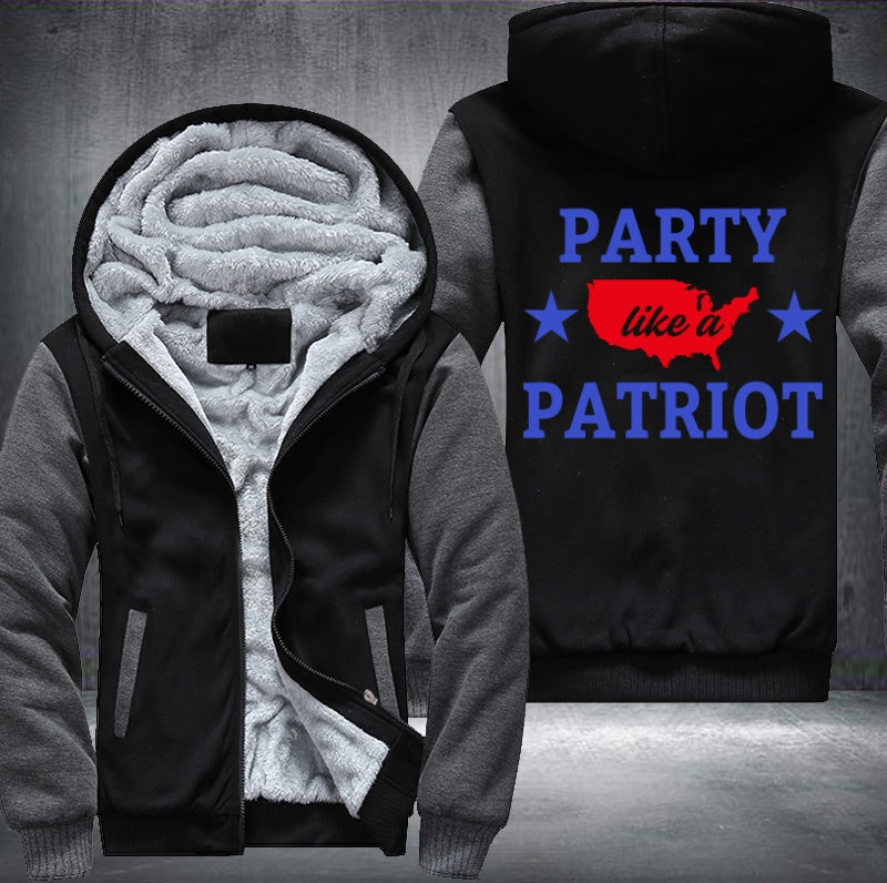 PARTY like a PATRIOT Fleece Hoodies Jacket