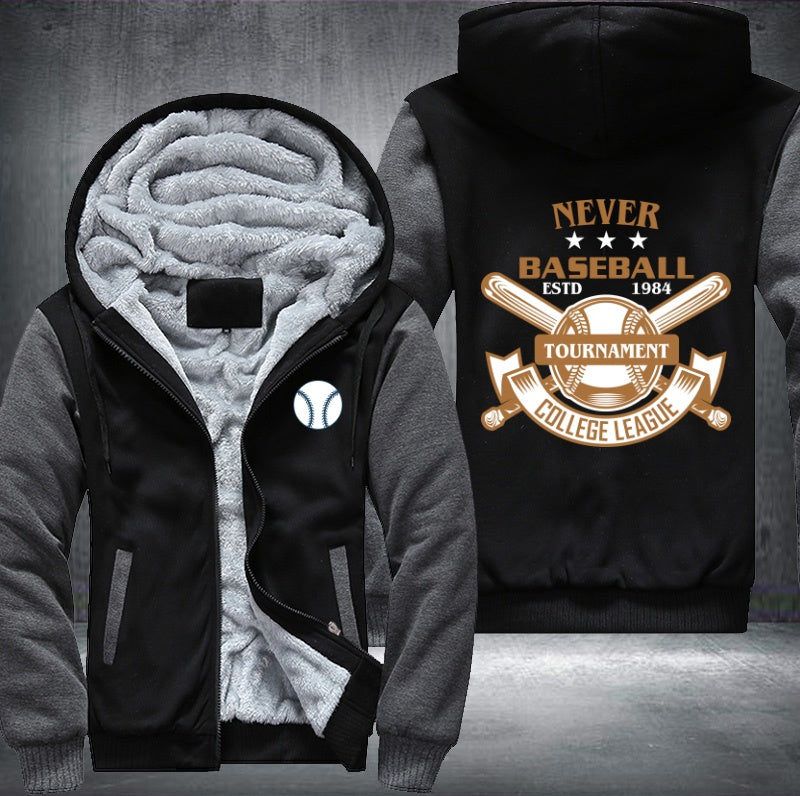 Never baseball Fleece Hoodies Jacket