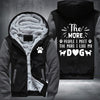 The more people I meet the more people I like my dog Fleece Hoodies Jacket