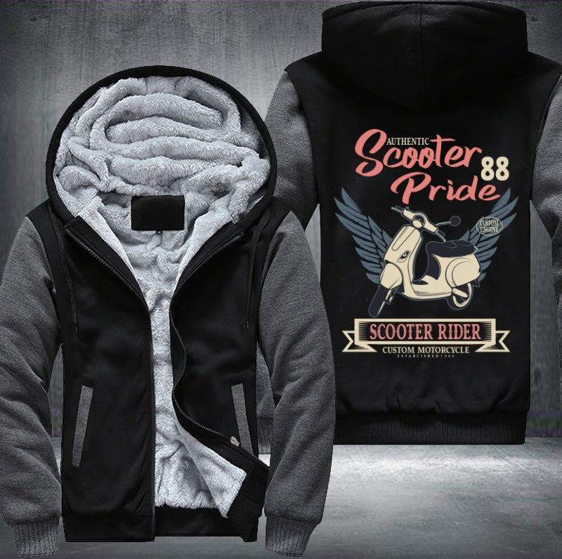 Scooter rider Fleece Hoodies Jacket