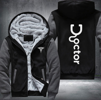 Doctor printed Fleece Hoodies Jacket