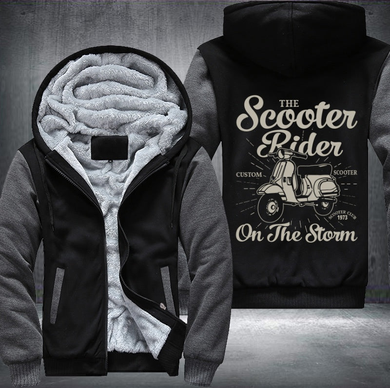 The Scooter rider on the storm Fleece Hoodies Jacket