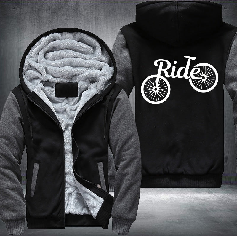 Bicycle Ride Fleece Hoodies Jacket
